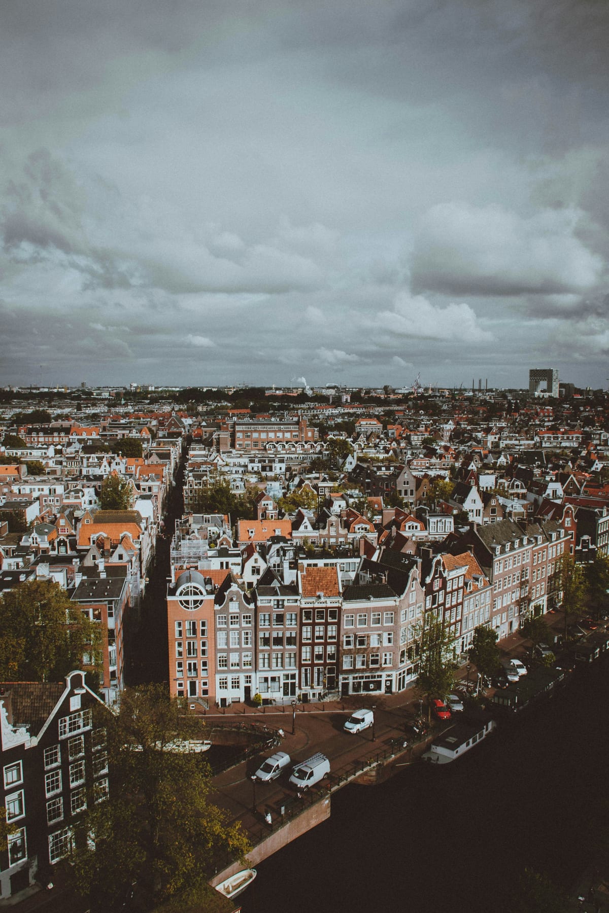 Luchtfoto van een stad